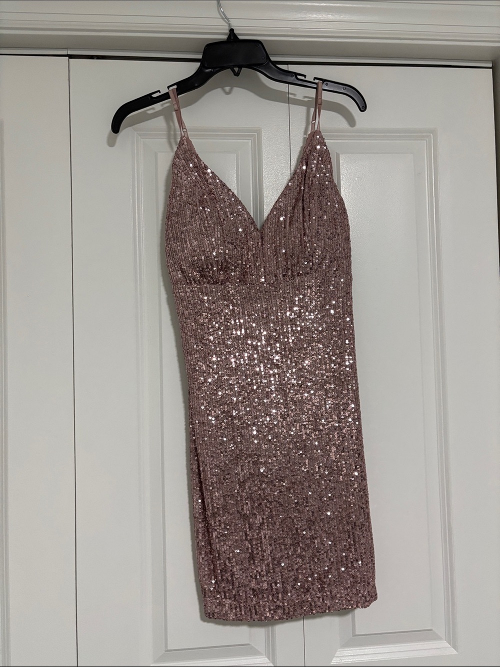 Emerald Sundae Rose Gold Sequin Mini Dress